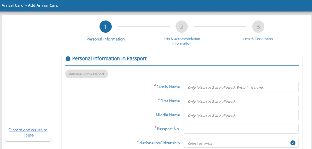 Formulaire TDAC Thaïlande sur le site officiel de l'immigration
